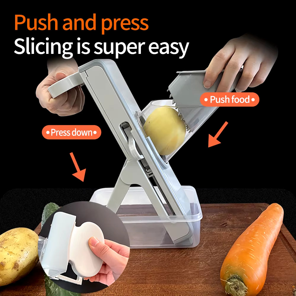 Multifunction Kitchen Slicer Vegetable Cutter Chopper Vegetable Cutter Kitchen Grater Onion Garlic Carrot Potato Kitchen Tools