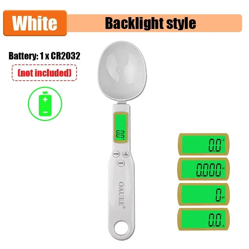 Mini Spoon Scale Digital Kitchen Scale Electronic LCD Food Scale 0.1-500G Weight Measuring Kitchen Tool for Milk Coffee